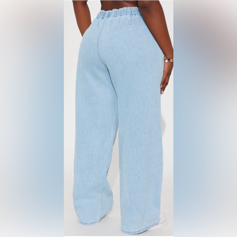Light Blue Women's Wide Leg Jeans
